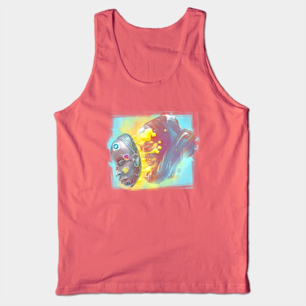 Cyber Mask Tank Top by Luaygarwan